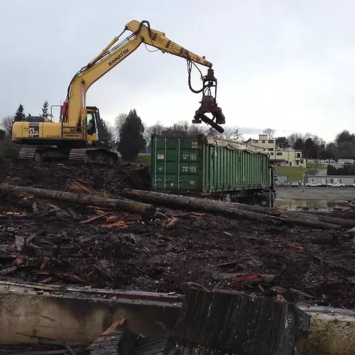 Loading Creosote Piles